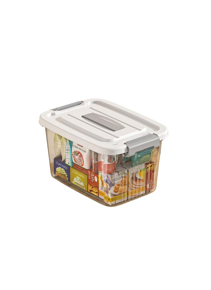 KREPS KREPS Clear Plastic Storage BoxBins Container with Latches and Lid Stackable Storage Heavy Duty Material NO195 X 7 X 55 INCH PACK OF 1  - Image 1