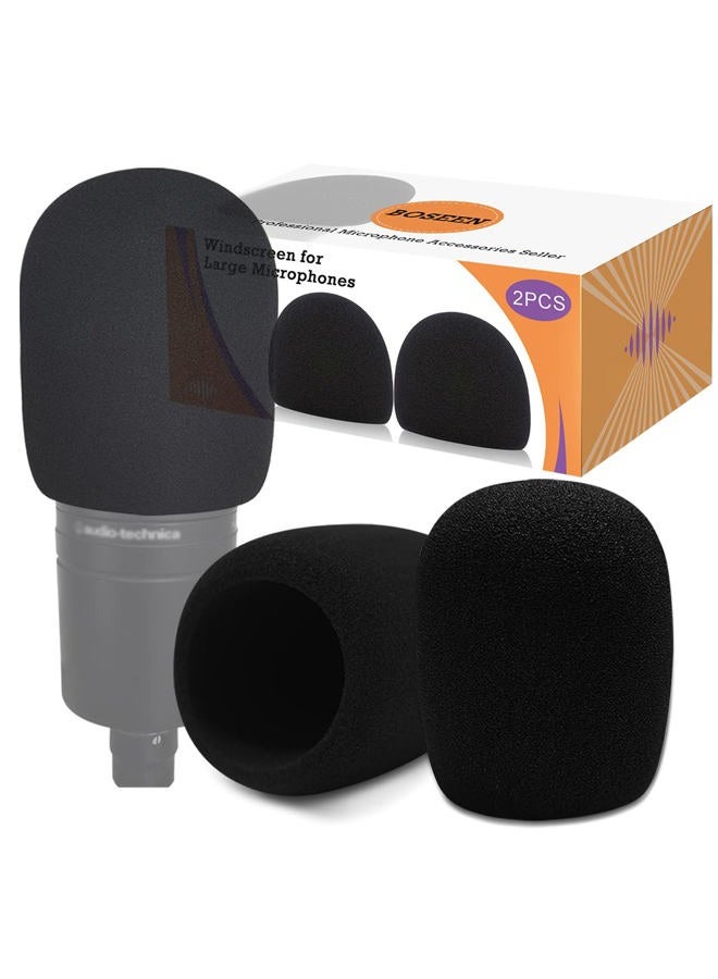 boseen Mic Cover Foam Microphone Windscreen 2PCS Pop Filter for AT2020, AT2020USB+, AT2020USBi, AT2035, AT2050 Recording Condenser Microphones - Image 1
