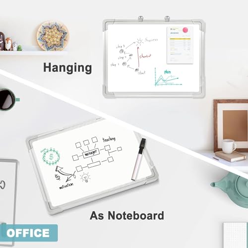 Eclet Non Magnetic 1 X 1 Feet Double Sided White Board and Chalk Board Front Side Whiteboard Marker Surface and Back Side Chalkboard Surface (1 X 1 Feet, Pack of 1 Item) B - Alloy Steel (1 X 1) - Image 5