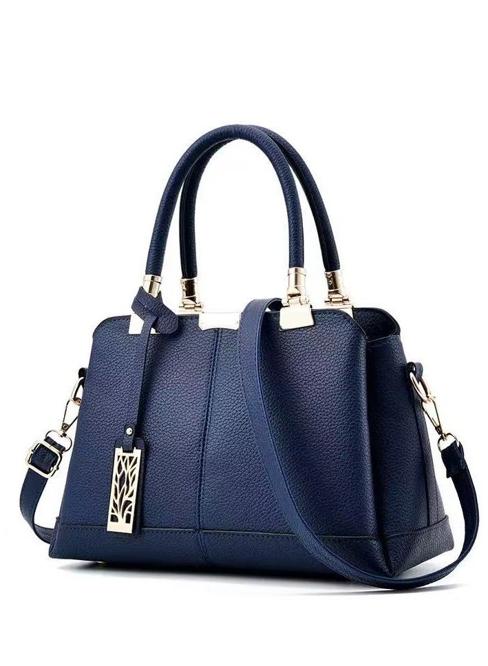 حقيبة يد جلدية، حقيبة كروس بودي، حقيبة يد جلدية، حقيبة كتف كلاسيكية مزدوجة الاستخدام بمقبض علوي - Image 1