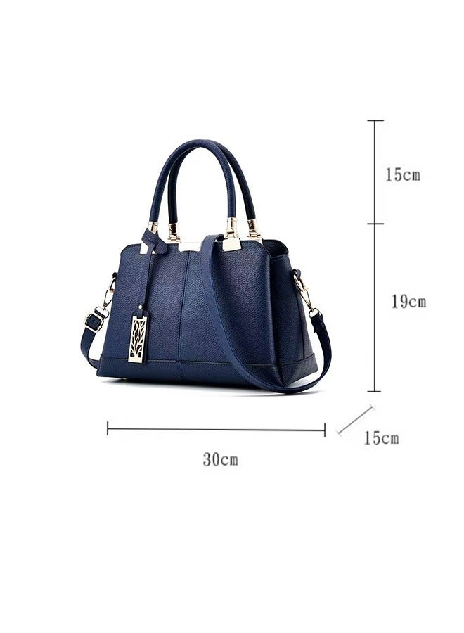 حقيبة يد جلدية، حقيبة كروس بودي، حقيبة يد جلدية، حقيبة كتف كلاسيكية مزدوجة الاستخدام بمقبض علوي - Image 3