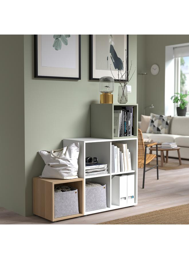 erorex Cabinet, White Stained Oak Effect, 35X35X35 Cm - Image 3