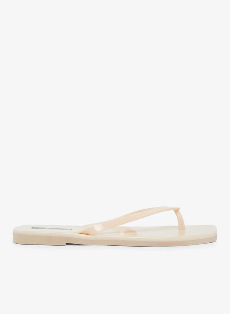 ستايلي شبشب سادة بلون بيج