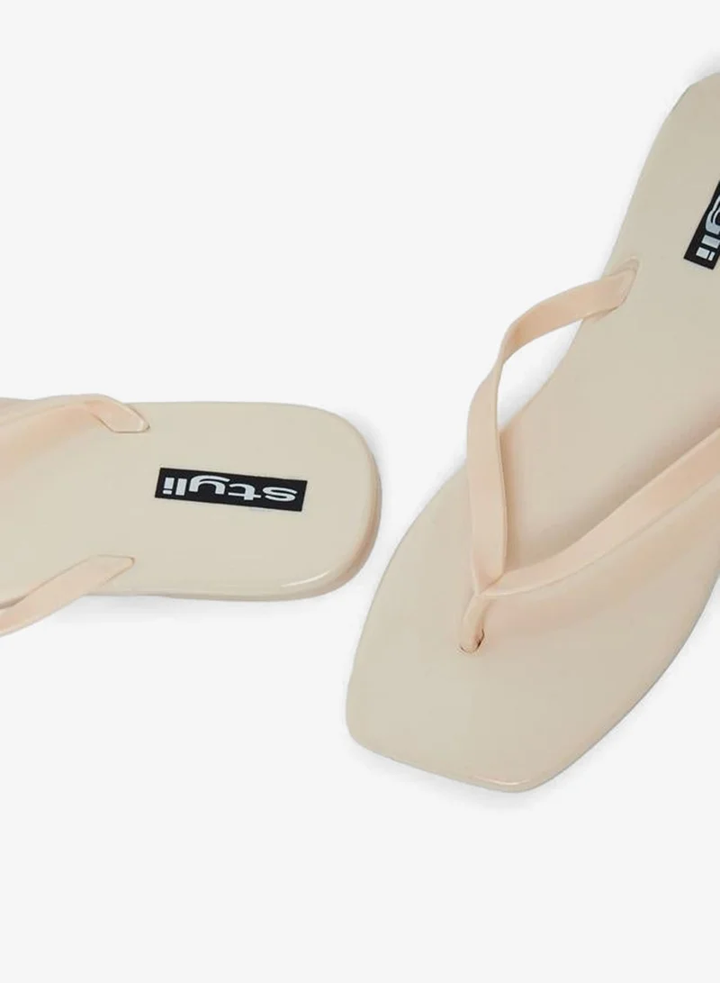 Styli  Nude Plain Flip Flops for Women | Best Price UAE