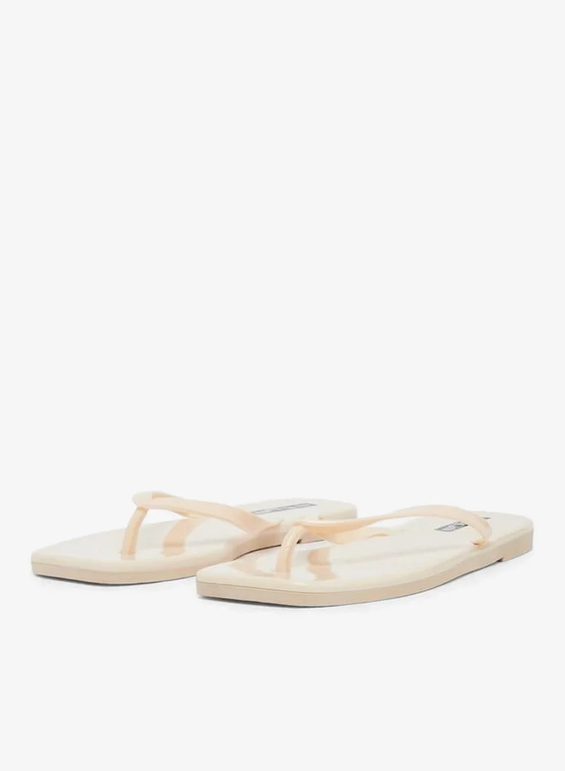 Styli  Nude Plain Flip Flops for Women | Best Price UAE