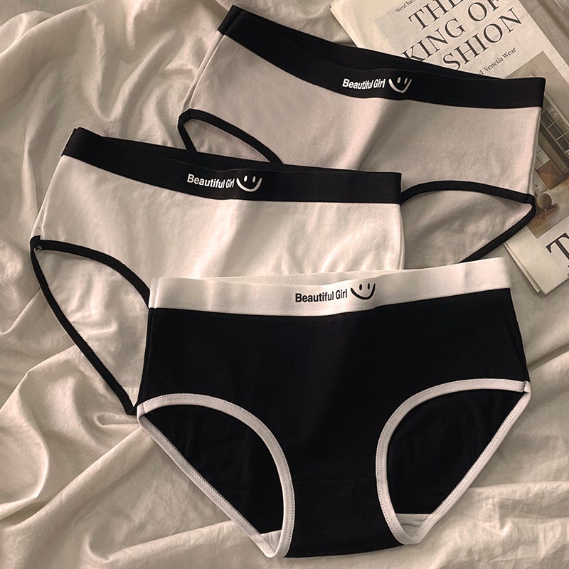 Cotton Briefs Womens Breathable Mid-Waist Panties White  - Image 3