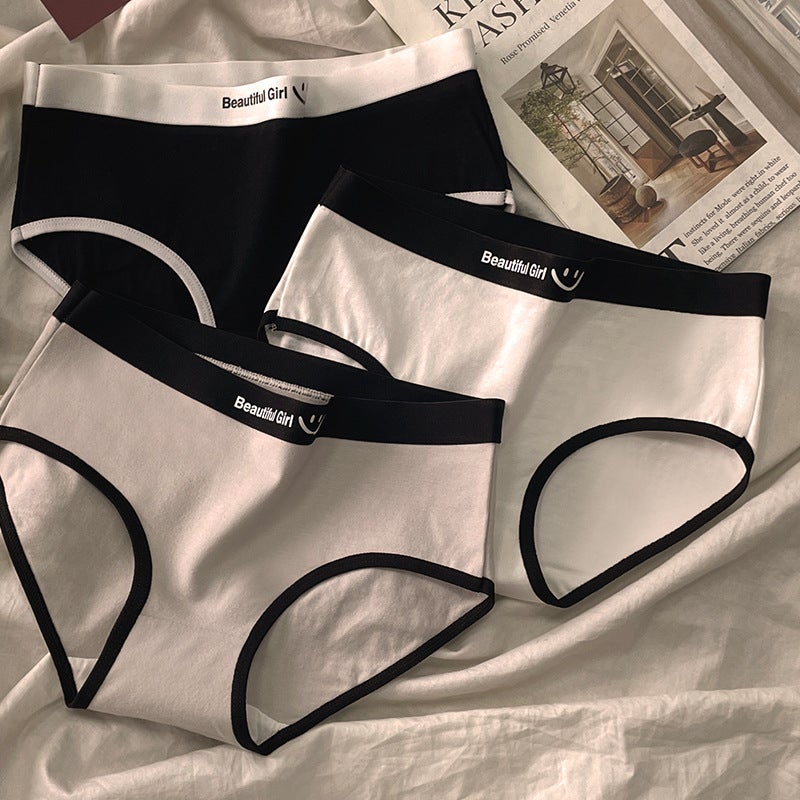 Cotton Briefs Womens Breathable Mid-Waist Panties White  - Image 2