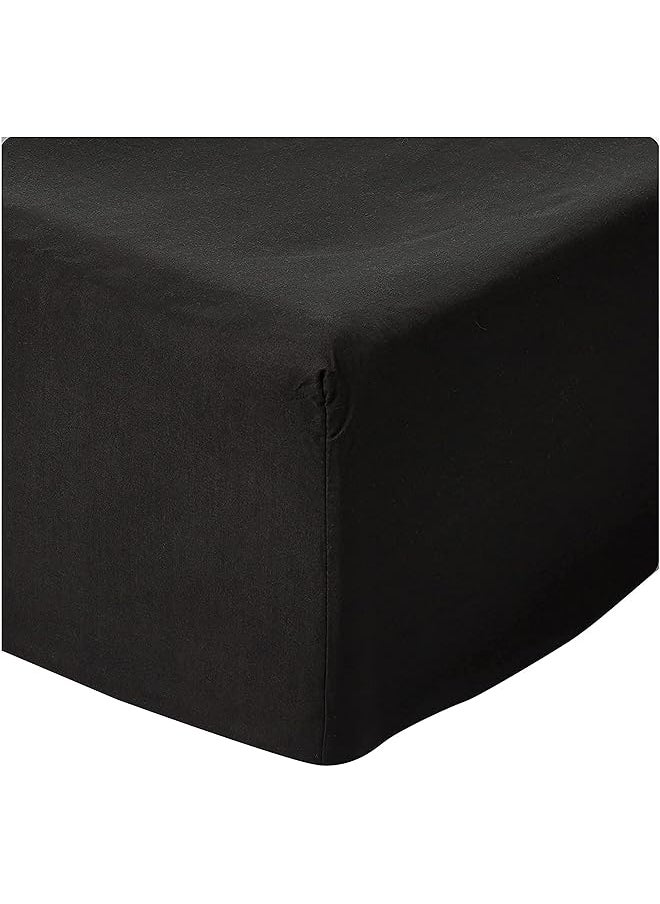 Elegant Comfort Premium Hotel Quality 1 Piece Fitted Sheet Luxury And Softest 1500 Thread Count Egyptian Quality Bedding Fitted Sheet Deep Pocket Up To 16Inch Wrinkle And Fade Resistant King Black  - Image 2