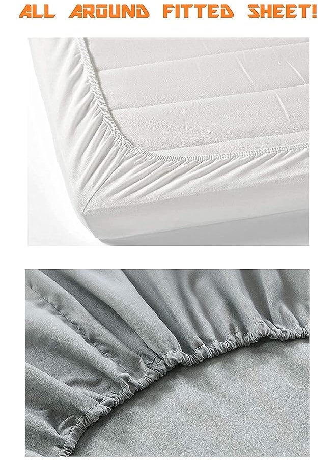 Elegant Comfort Premium Hotel Quality 1 Piece Fitted Sheet Luxury And Softest 1500 Thread Count Egyptian Quality Bedding Fitted Sheet Deep Pocket Up To 16Inch Wrinkle And Fade Resistant King Black  - Image 3