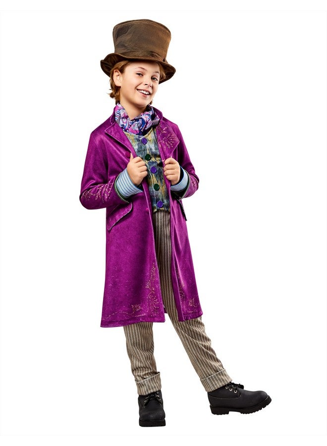 Rubies Willy Wonka Complete Costume With Hat For Kids Boys From The Wonka Movie, For Themed Party and Halloween, Small - Image 1