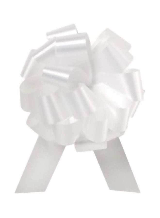 NIBEMINENT 10-Piece Gift Wrapping Bow Set White - Image 1