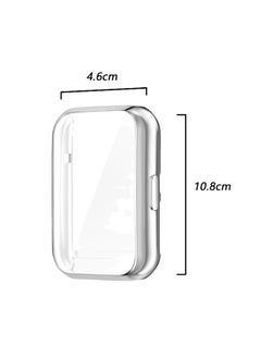 Generic 3 PCS Huawei Watch Fit 2 Screen Protector Cover, Soft TPU And Fall Resistant Scratch All-Around Protective Sleeve, Electroplated Shell Edge Smartwatch Accessories (Pink+Silver+Gold)  - Image 2