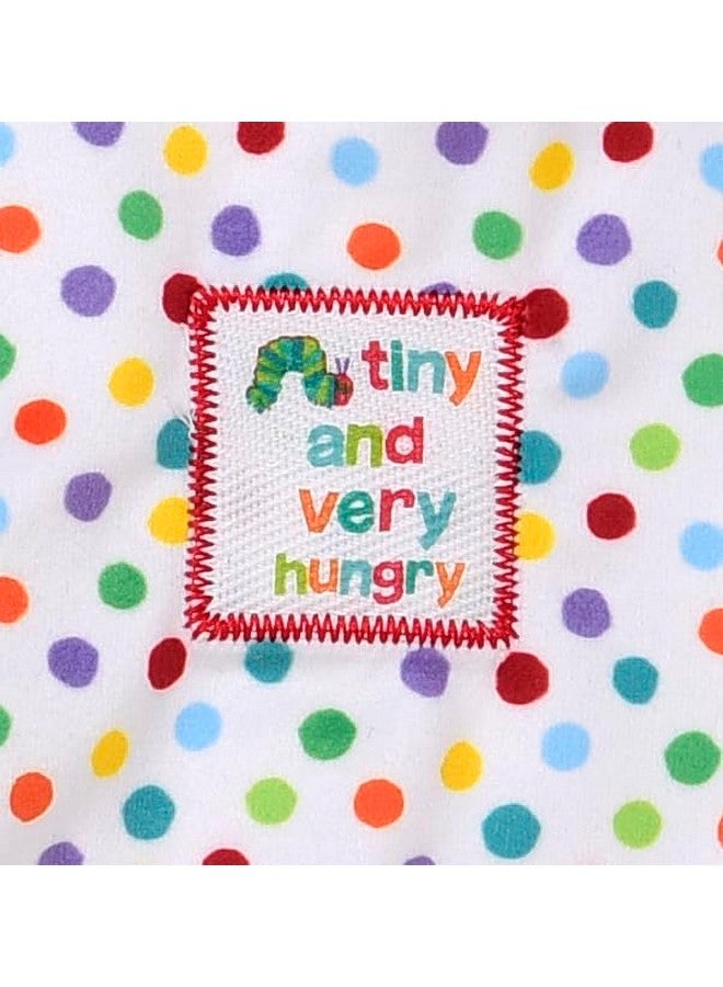 Baby Starters The Very Hungry Caterpillar Snuggle Blanket with Rattle and Crinkle, Green with Colorful Dot, 10 inch Square - Image 4