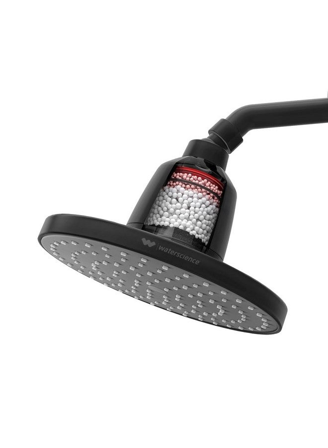 Waterscience Cleo Rain Shower Filter For Hard Water With Shower Arm | 8 Inch Matte Black Shower Head | Water Softener For Bathroom - Abs - Image 1