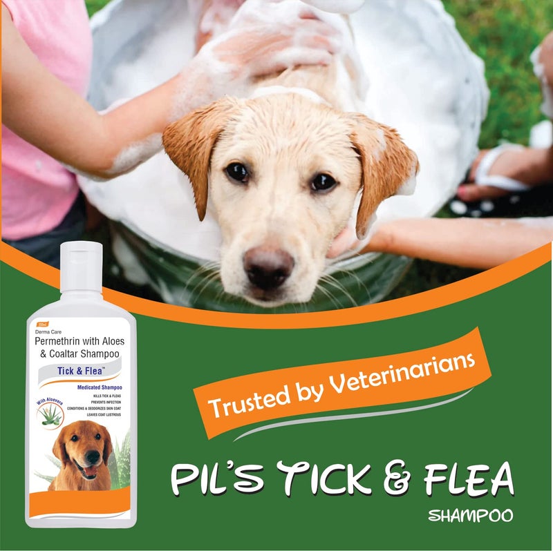 Pil Tick & Flea Dog Shampoo 1000ml | Ditch to Itch Dog Shampoo for Pomeranian, Puppy, Rottweiler Adult, German Shepherd, Labrador and Golden Retriever | Medicated Pet Shampoo for Dogs - Image 5