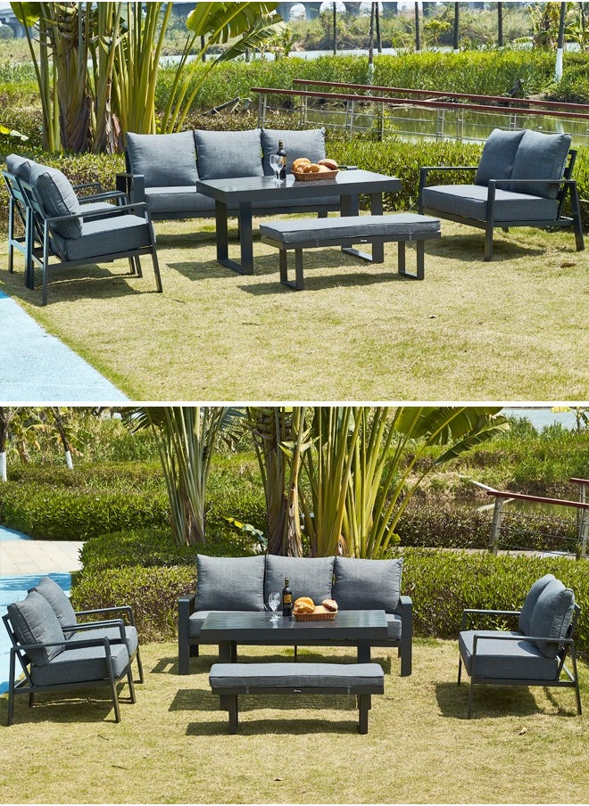 Broyhome Outdoor Furniture Sofa Set 9 Seater Garden Sofa Set For Elegant Living Rooms Modern Design Luxury Furniture For Outdoor Garden  - Image 1