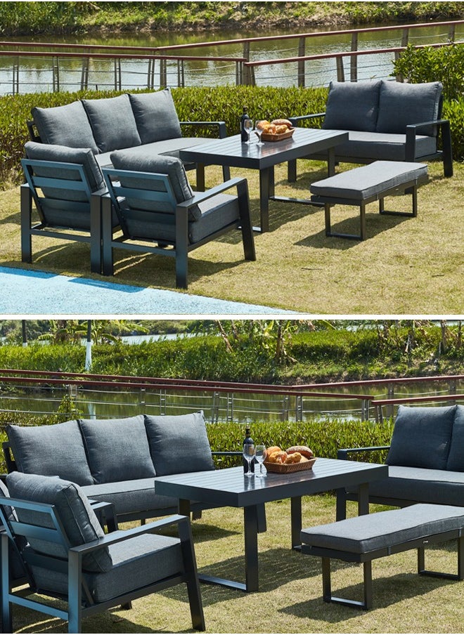 Broyhome Outdoor Furniture Sofa Set 9 Seater Garden Sofa Set For Elegant Living Rooms Modern Design Luxury Furniture For Outdoor Garden  - Image 3