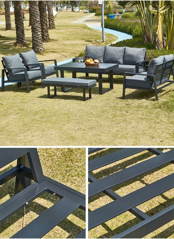 Broyhome Outdoor Furniture Sofa Set 9 Seater Garden Sofa Set For Elegant Living Rooms Modern Design Luxury Furniture For Outdoor Garden  - Image 4