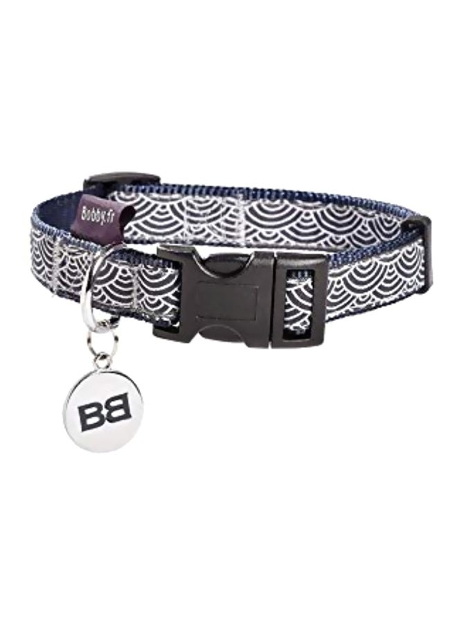 بوبي طوق للكلاب مطبوع بنقشة سيجايها أزرق/ أبيض/أسود