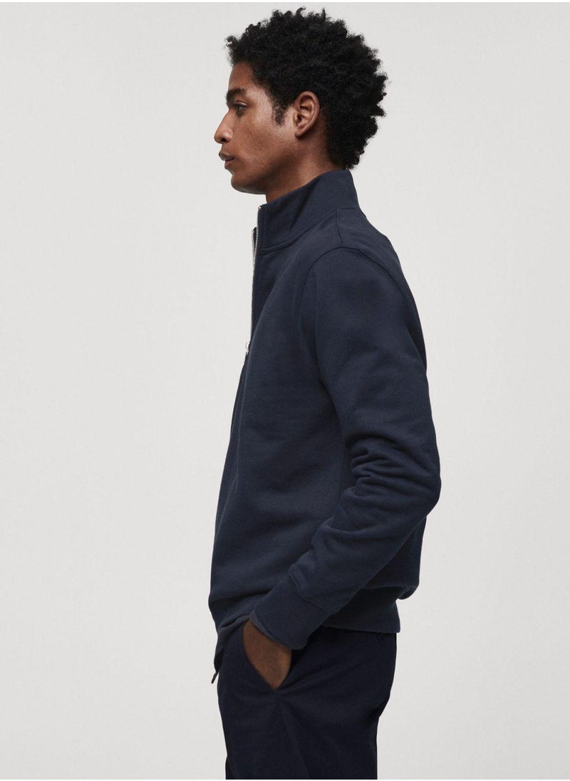 Mango Man - Zip Detail Sweatshirt - Image 1