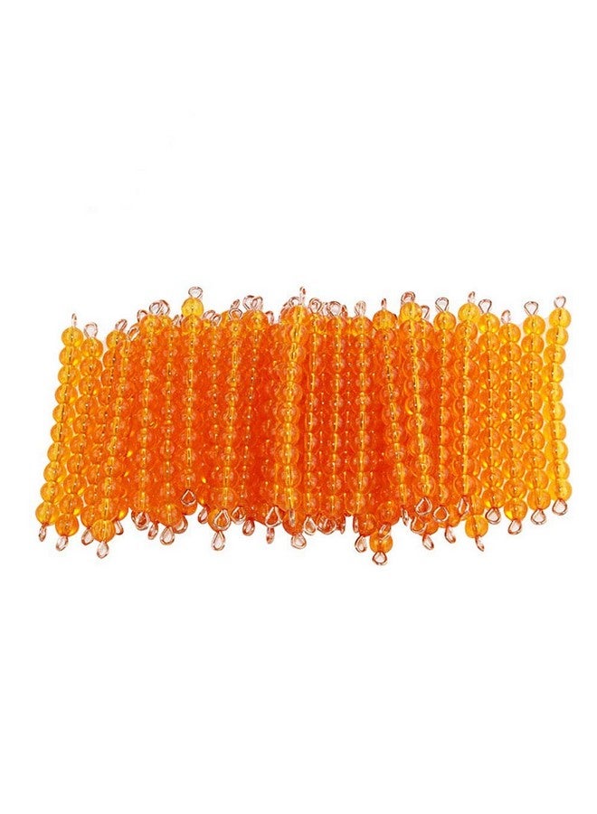 Kghios Montessori 45 Golden Bead Bars of Ten Montessori Math Beads Toys Materials for Toddlers Kids Mathematics Teaching Materials Preschool Education Toys - Image 1