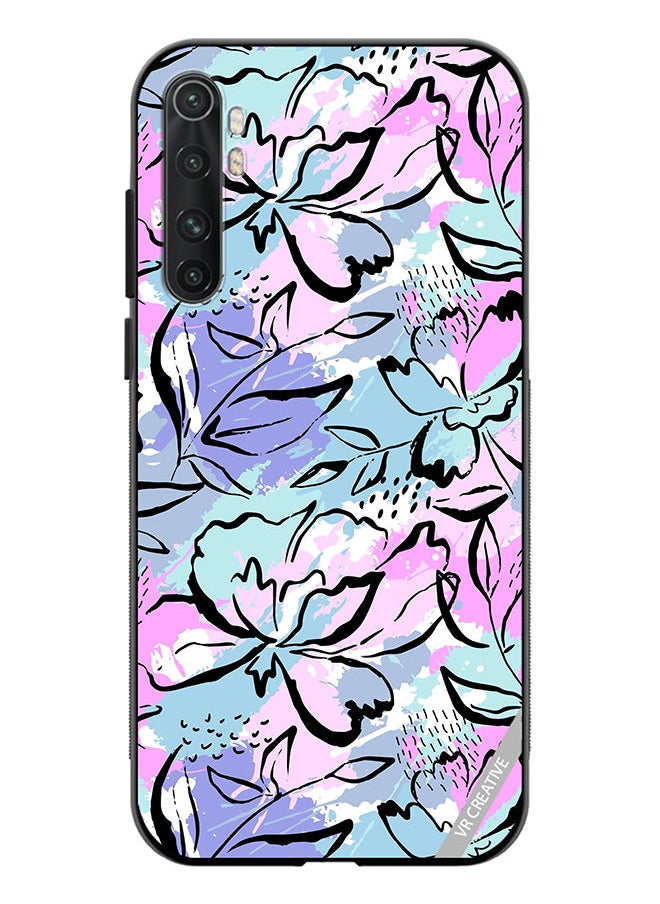 VR CREATIVE - Protective Case Cover For Xiaomi Mi Note 10 Lite Abstract Flowers Print Design Multicolour - Image 1