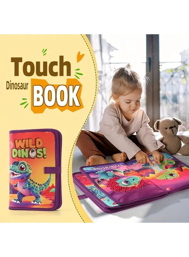 Interactive Animal Touch Book Durable Polyester Textured Pages Sensory Toy - Image 4