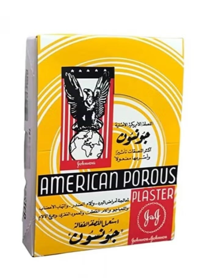 Johnson & Johnson American Porous Adhesive Plaster For Pain Relief Pain Relieving Patch for Back Pain Joint And Muscle 72 sheets - Image 1