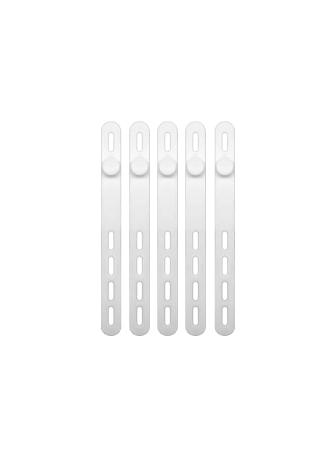 Green Tiger Silicone Cable Ties 10-Pack – Reusable Cord Organizers with Lock Buckle, Adjustable & Washable Wire Straps for Home, Office, Travel, and Electronics white - Image 2