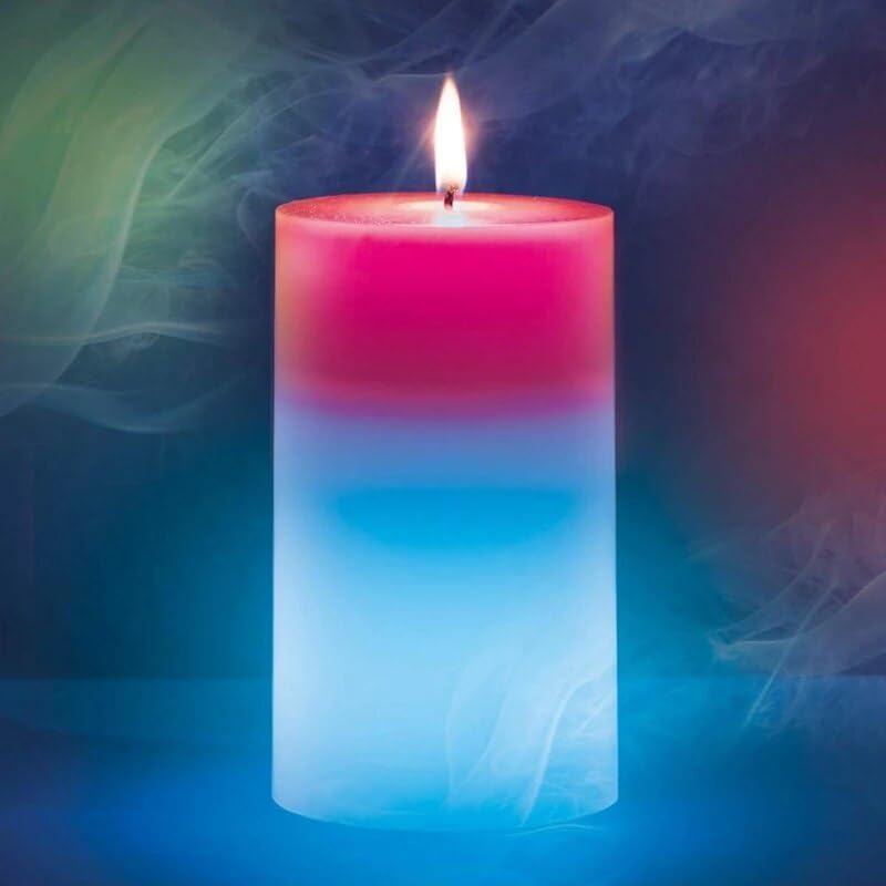 SHOPECOM Magic Colour Changing Wax Candles Colorful Light Home Lighting New Type Romantic Real Flameless Flickering Holiday Candle LED Room Decor Diwali Christmas Decor Pack of 1 - Image 1