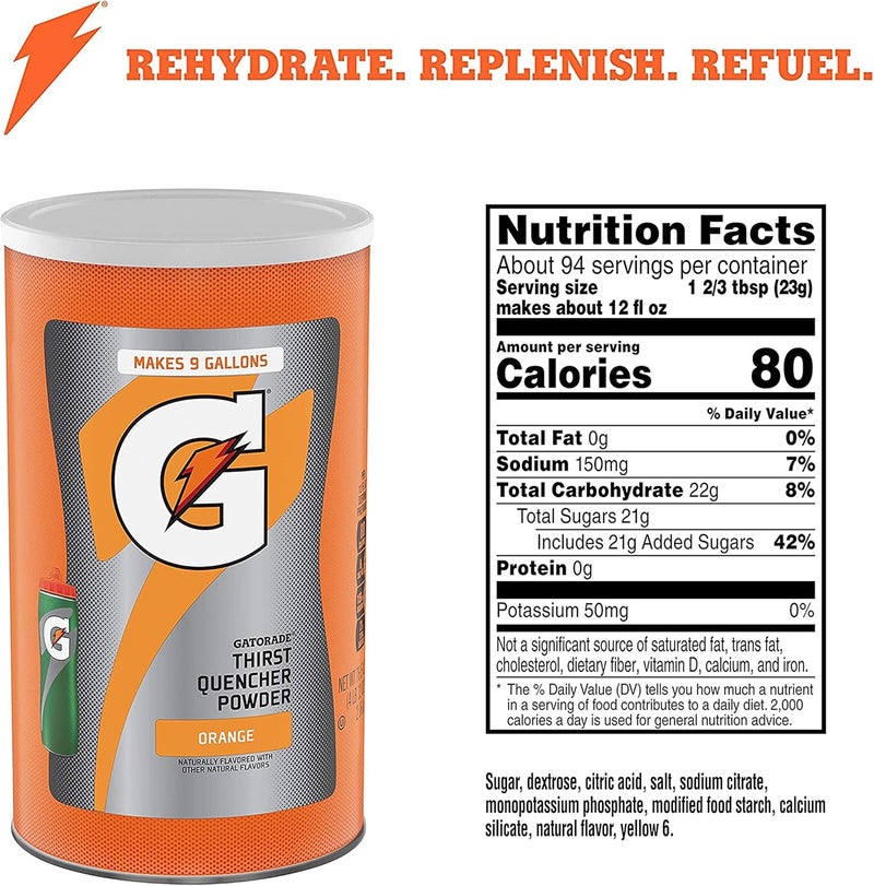 Gatorade مسحوق جاتوريد لتروي العطش - نكهة البرتقال - Image 2
