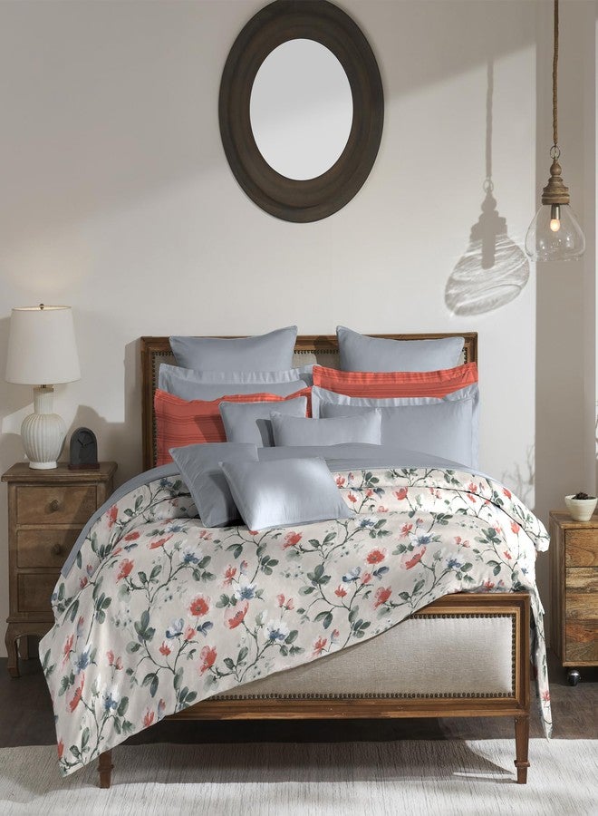 Trident Bedsheet for Double Bed, 210 TC 100% Cotton bedsheet Set (1 King Bedsheet and 2 Standard Pillow Covers) Super Soft, House of Bloom Collection-Flora Archive - Image 1