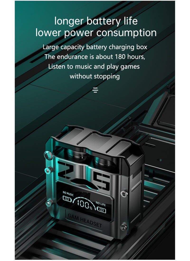 Concretization - In Ear Bluetooth Earbuds,In-ear Earphones, Wireless Bluetooth 5.3,180Hour Battery Life, 3 Hours of Music Playback on a 15-Minute Charge, Compact and Comfortable, IP7 Dust and Splash-Resistance - Silver - Image 1
