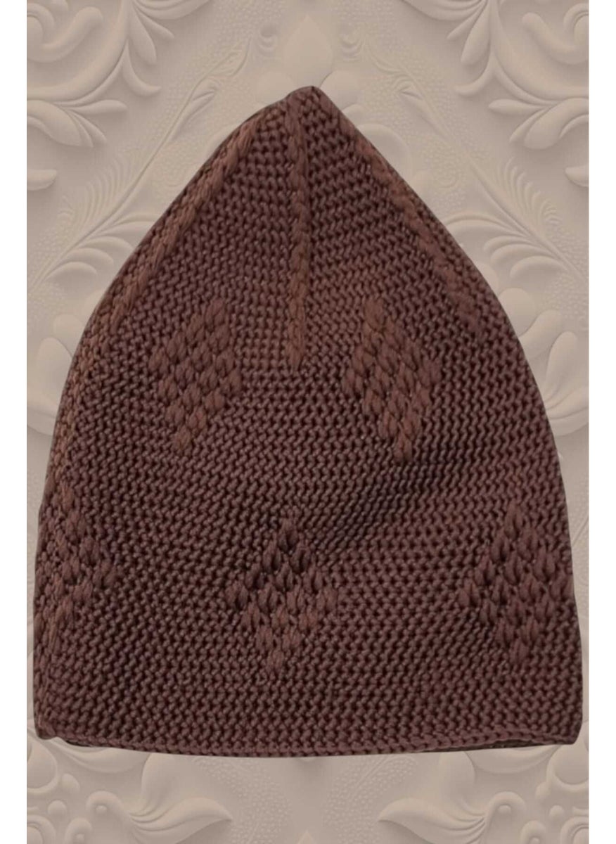 Hızırım Woven Knitted Patterned Skullcap Quality Prayer Cap  - Image 2