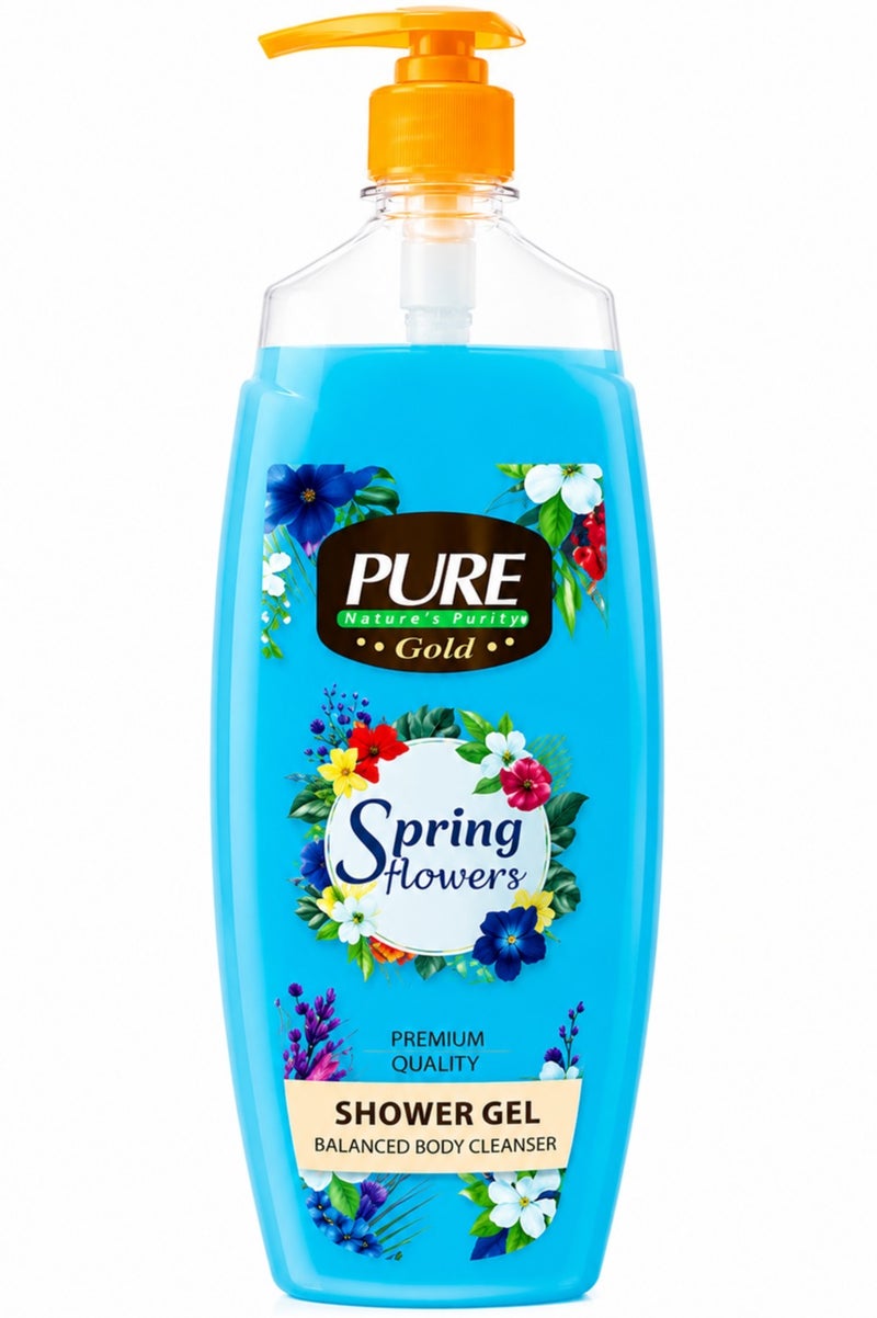 Shower Gel Balanced Body Cleanser With Spring Flowers 1000 g