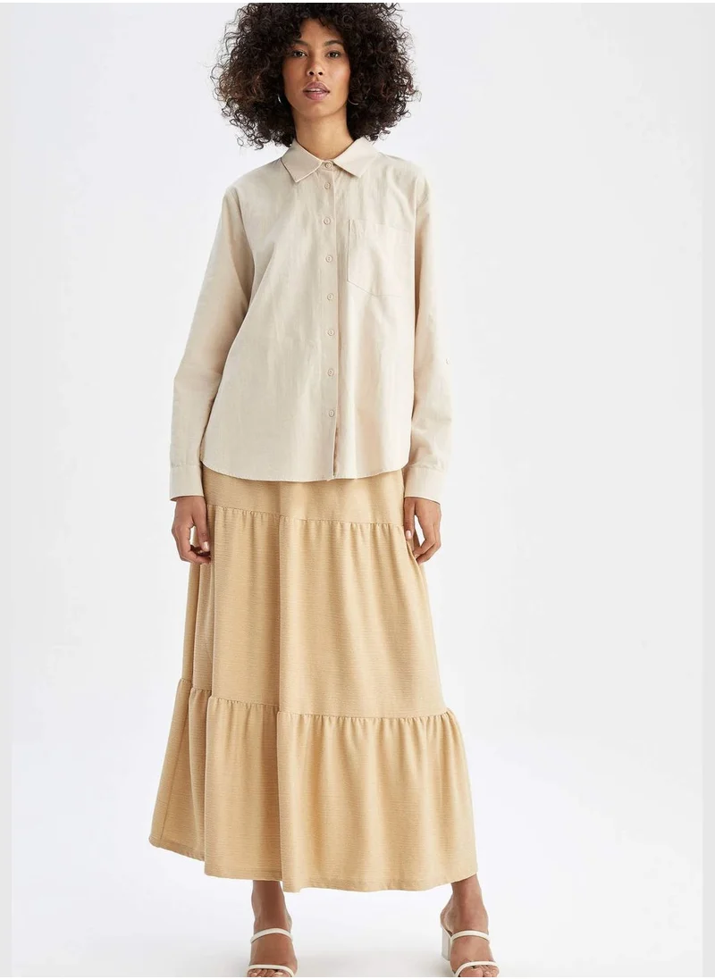 DeFacto Elasticated Waist Maxi Skirt