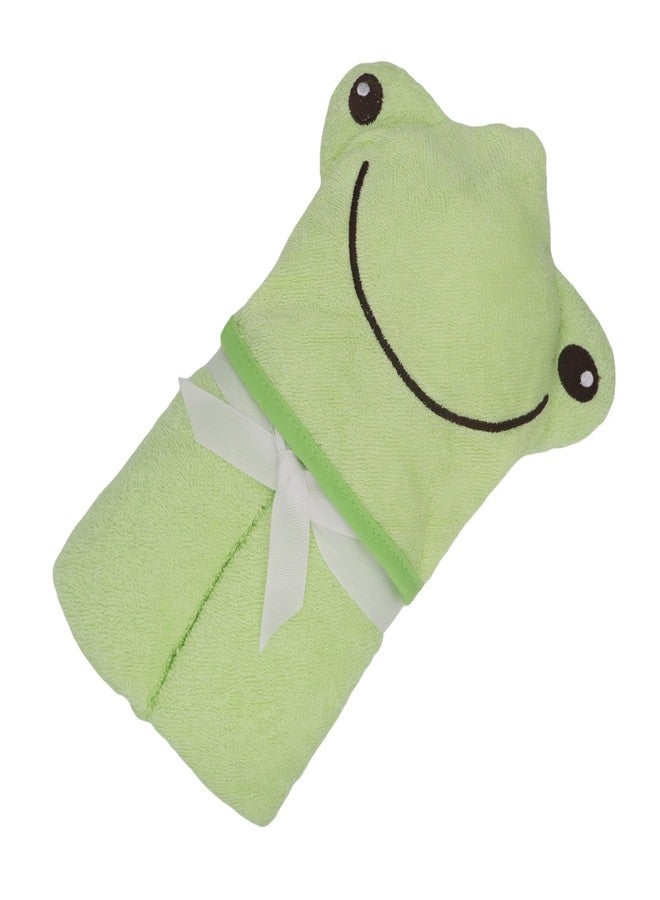 Kradyl Kroft 100% Cotton Baby Hooded Bath Towel with Bath Loofah | Soft Absorbent Cotton Bath Towels for Baby (Froggy) - Image 4