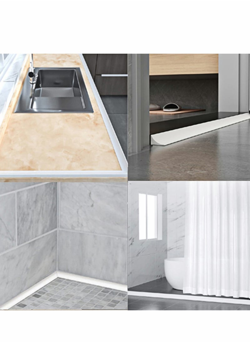 Excefore - Collapsible Shower Water Dam, Threshold Stopper Barrier, and Retention System and Keeps Inside Threshold Dry Wet Separation Suitable for Bathroom Kitchen (78Inch) - Image 1