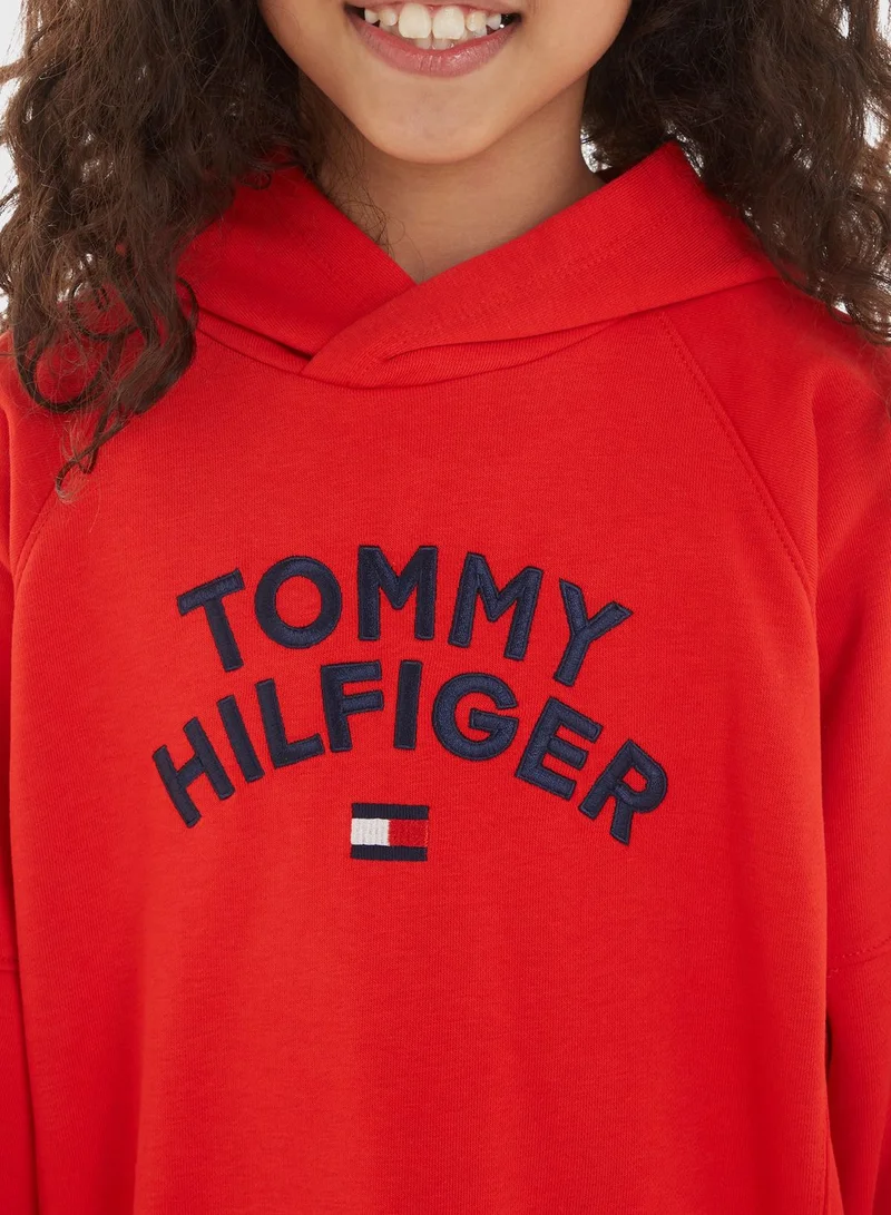 TOMMY HILFIGER Kids Logo Hoodie Dress