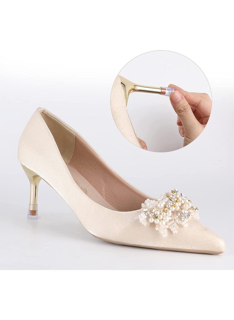 8 Pairs 4 Sizes High Heel Protector Heel Repair Caps Covers Tips Grass Stoppers - Image 3