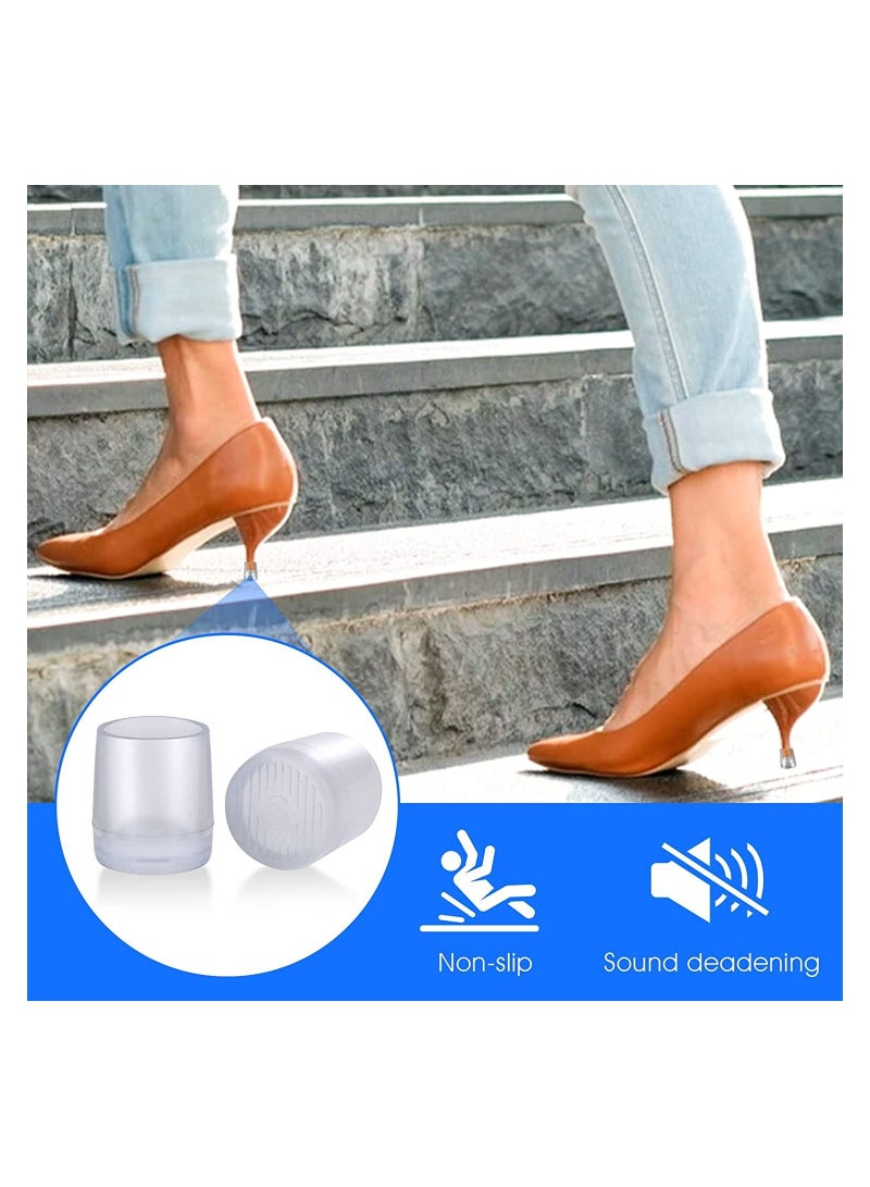 8 Pairs 4 Sizes High Heel Protector Heel Repair Caps Covers Tips Grass Stoppers - Image 5
