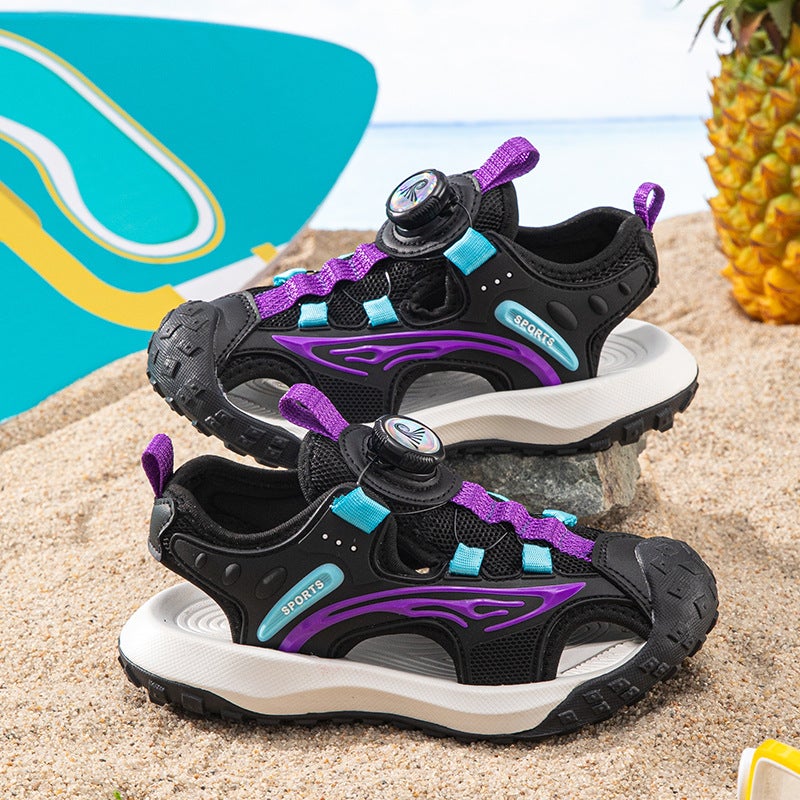 Children'S Sports Sandals Boys Closed-Toe Sandals Summer Big Kids Beach Shoes Boys Frame Shoes Trendy - Image 2
