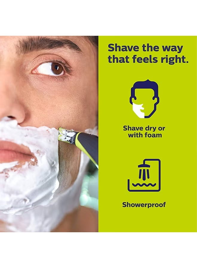 فيليبس شفرة OneBlade قابلة للاستبدال QP220/50 شفرة قابلة للاستبدال QP220/50 أخضر ليموني/فضي/أسود - Image 5