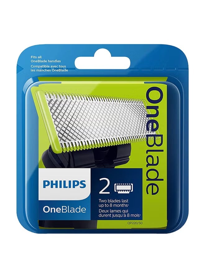 فيليبس شفرة OneBlade قابلة للاستبدال QP220/50 شفرة قابلة للاستبدال QP220/50 أخضر ليموني/فضي/أسود - Image 2