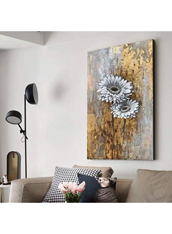Home Trove Yihui Arts Wild Sunflower Wall Art Vintage Floral Painting Pictures For Farmhouse Living Room Bedroom Decor  - Image 3