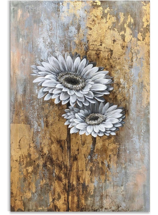 Home Trove Yihui Arts Wild Sunflower Wall Art Vintage Floral Painting Pictures For Farmhouse Living Room Bedroom Decor  - Image 2