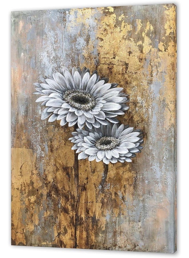 Home Trove Yihui Arts Wild Sunflower Wall Art Vintage Floral Painting Pictures For Farmhouse Living Room Bedroom Decor  - Image 1