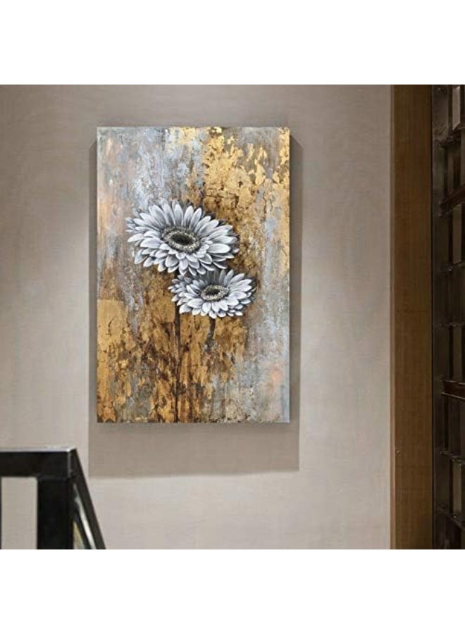 Home Trove Yihui Arts Wild Sunflower Wall Art Vintage Floral Painting Pictures For Farmhouse Living Room Bedroom Decor  - Image 4