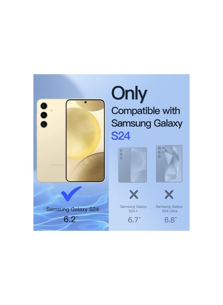 جي تيك واقي شاشة للخصوصية من JETech لهاتف Samsung Galaxy S24 5G مقاس 6.2 بوصة مع واقي عدسة الكاميرا، فيلم زجاجي مقوى مضاد للتجسس، متوافق مع معرف بصمة الإصبع، عبوتان لكل منهما - Image 2