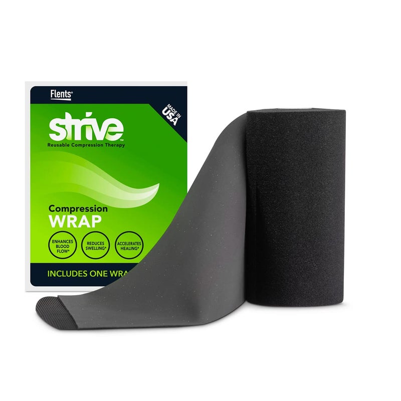 Compression 4x60 Therapy Wrap for Wrist Arm Leg Ankle Elbow Enhances Blood Flow Reduces Swelling Accelerates Healing Black Made in The USA